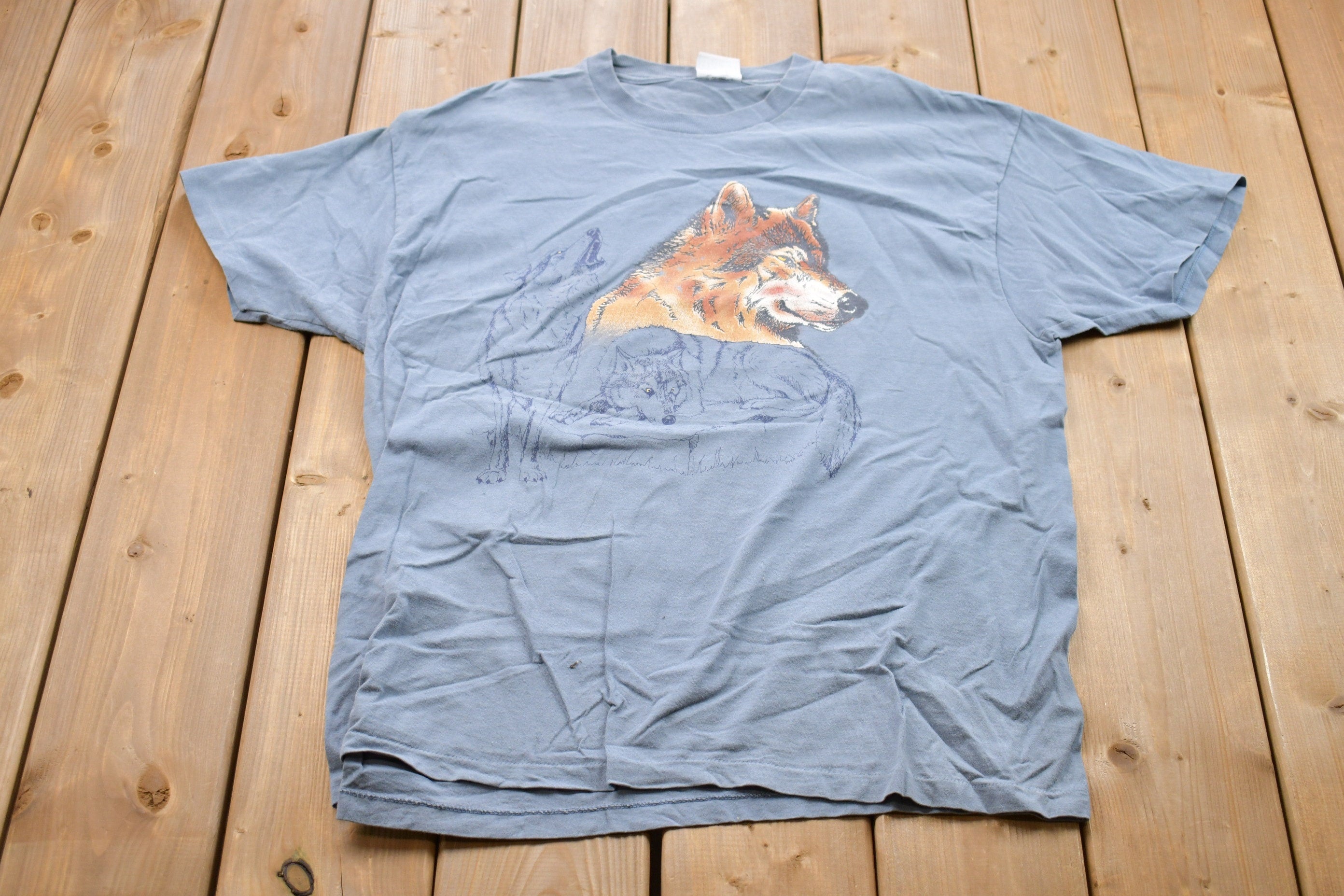 Vintage 1995 2 Badd Wolf Graphic T-Shirt