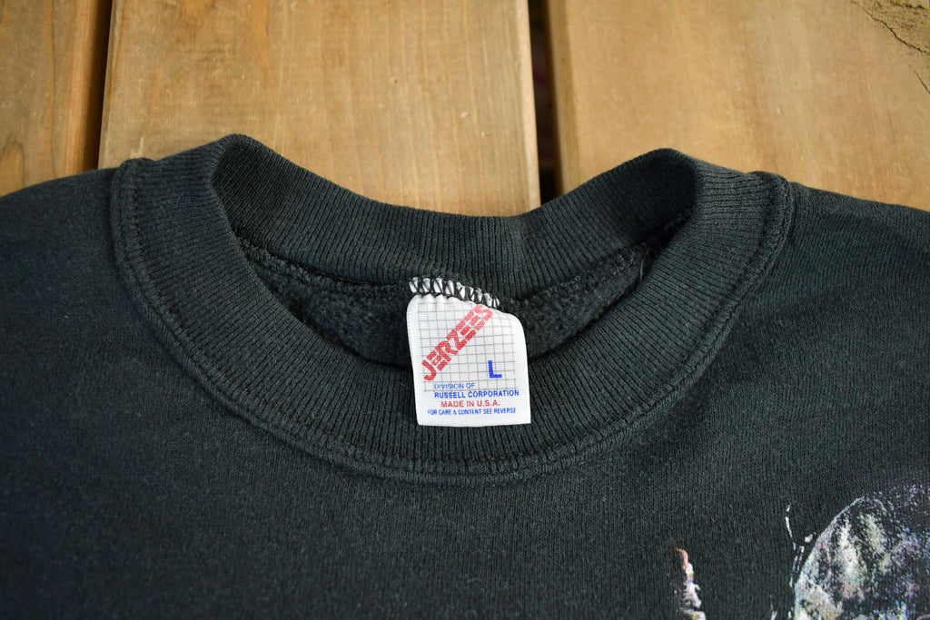 Vintage 1990s Wolf Nature Crewneck Sweatshirt Men's M-L