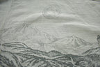 Vintage 1990s Embroidered Wolf All Over Print Crewneck Sweatshirt