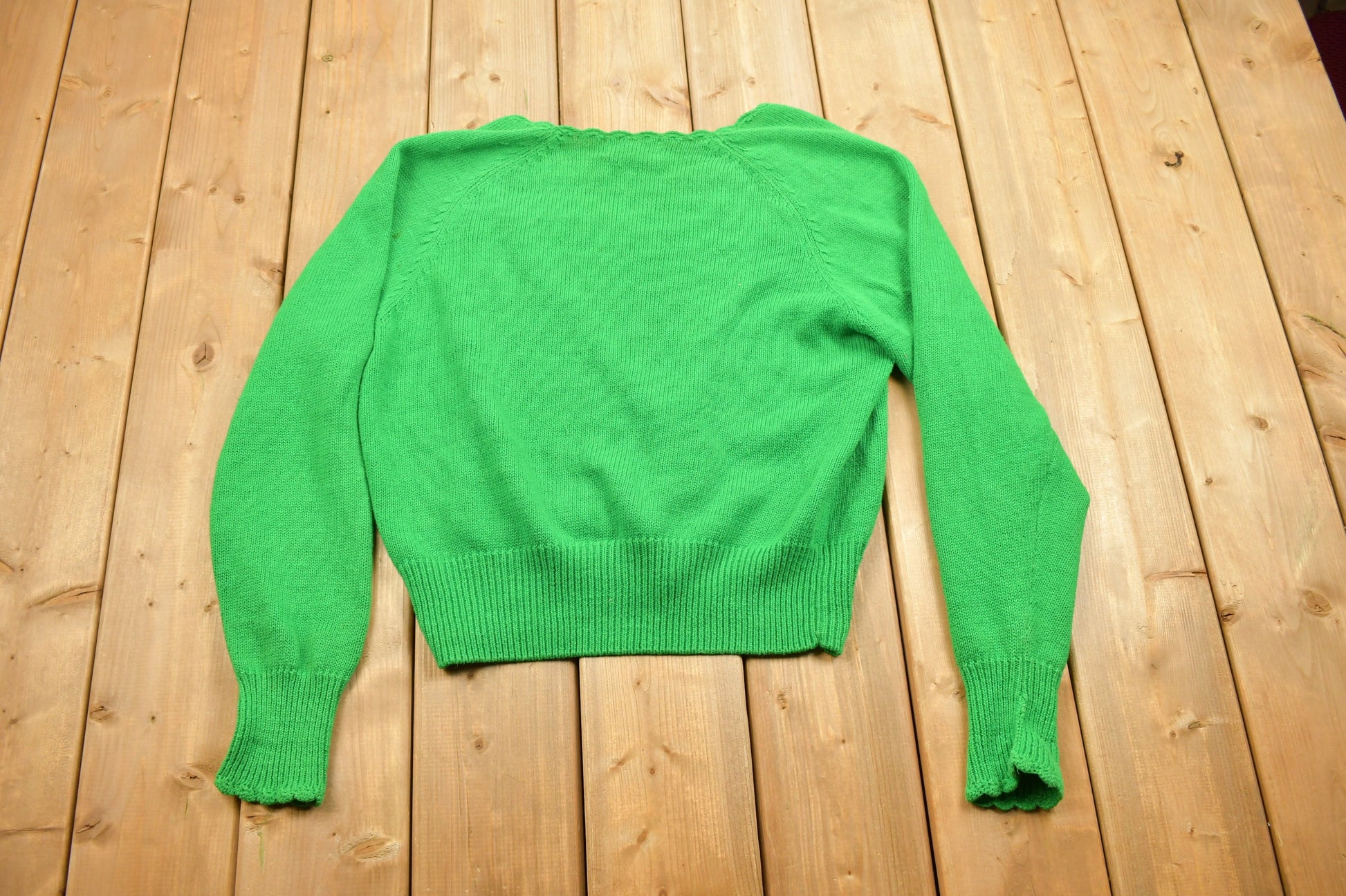 Vintage 1990s Braemar Jeremy Scott Knit Cardigan Sweater / Vintage Cardigan / Button Up / Green Cardigan / Basics / Essentials / Made in USA