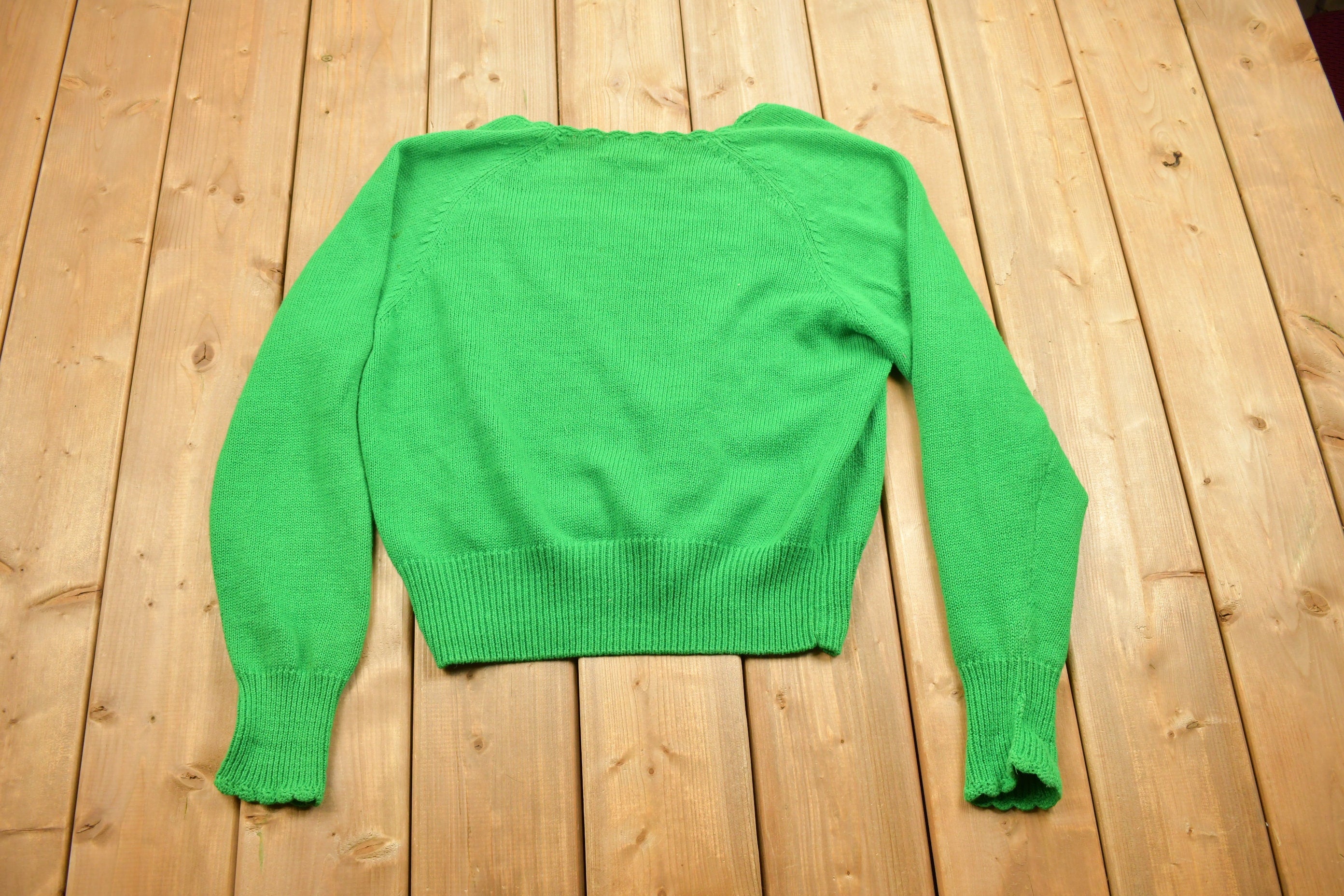 Vintage 1990s Braemar Jeremy Scott Knit Cardigan Sweater