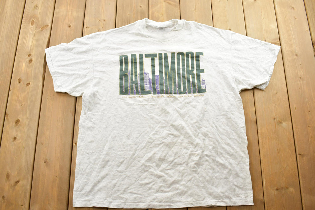 Vintage 1990s Baltimore Inner Harbour Souvenir T-Shirt