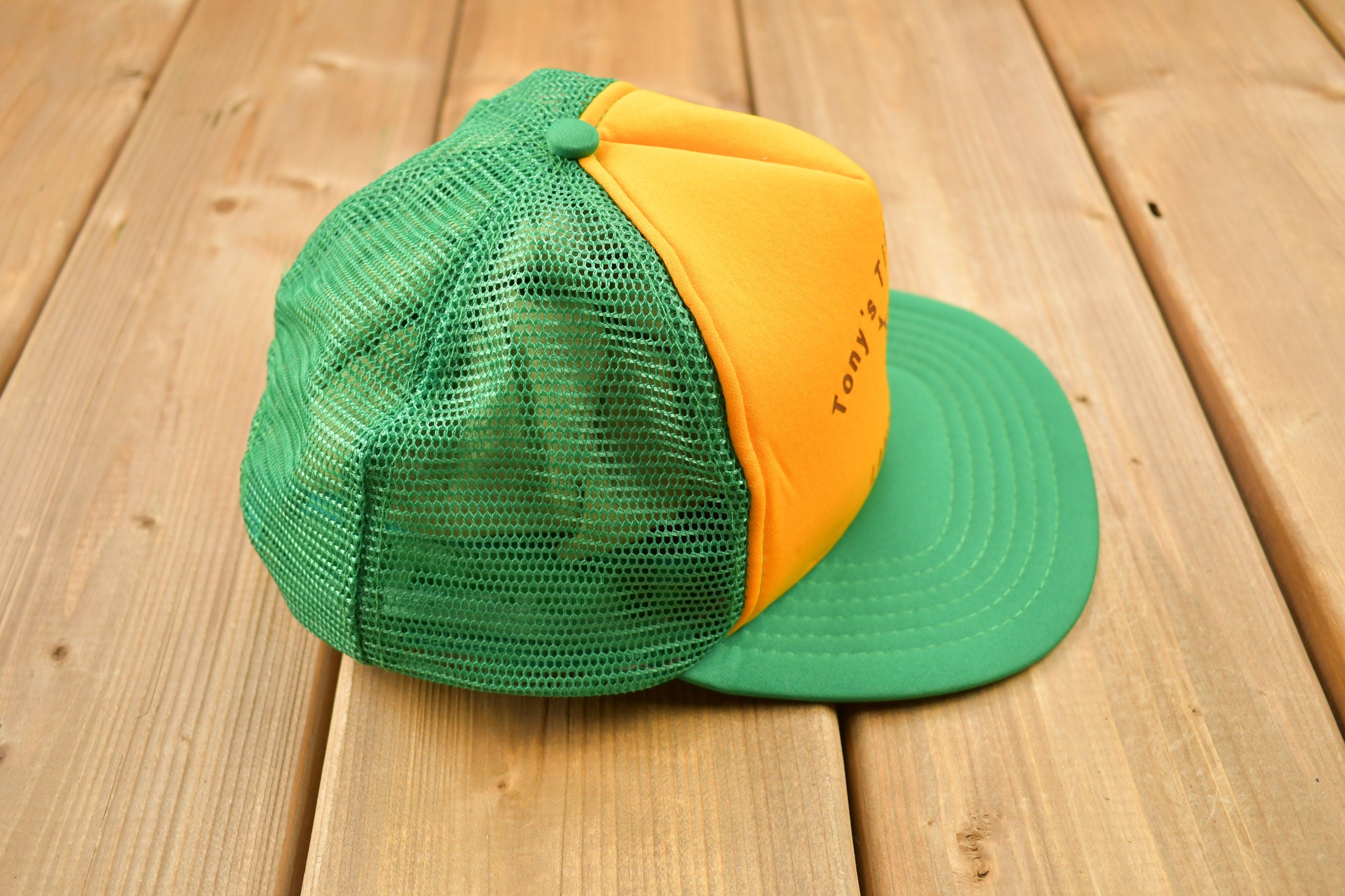 Vintage 1990s Tony's Tiller Service Landscaping Trucker Hat
