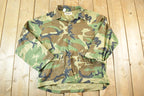 Vintage 90s Military Camo Button-Up Shirt - Mens L