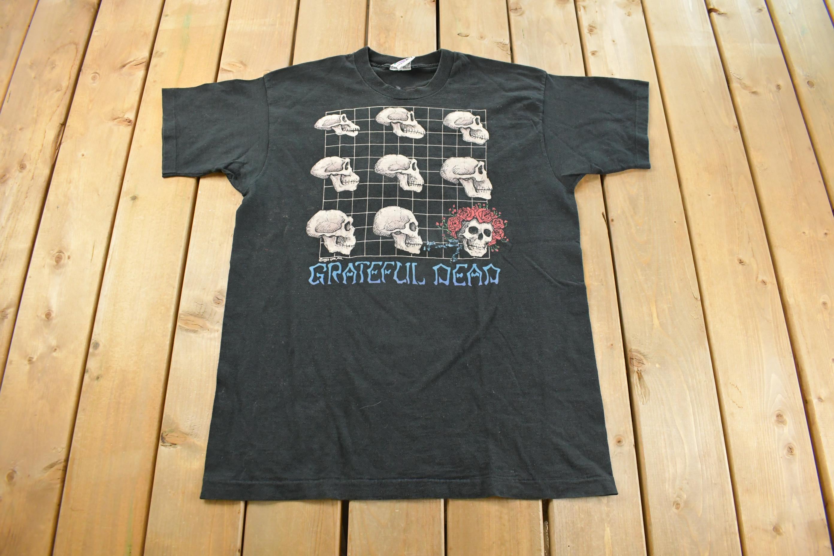Vintage 1993 The Grateful Dead Evolution Long Strange Trip Liquid Blue Graphic T-Shirt Men's XL
