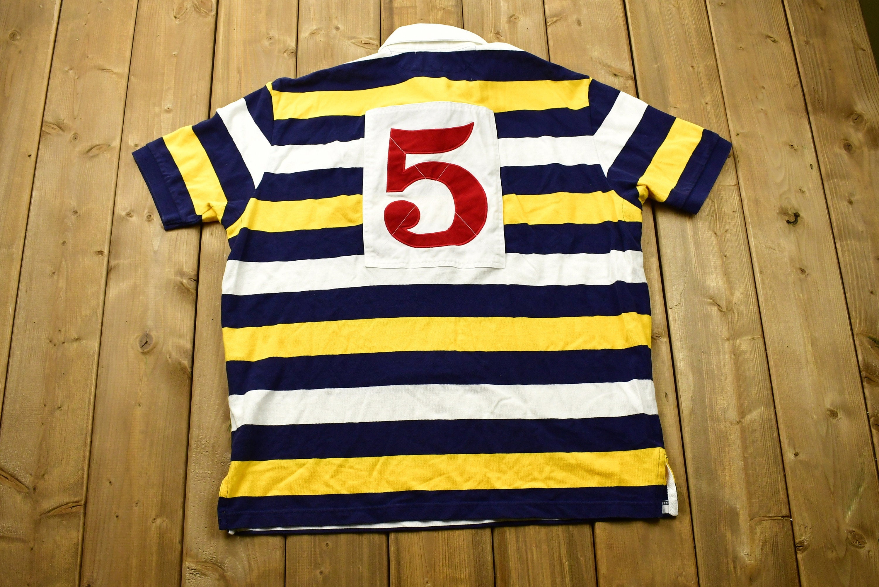 Vintage 1990s Polo Ralph Lauren Embroidered Collared T Shirt