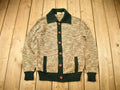Vintage 1970s Left Blank Cardigan Sweater /