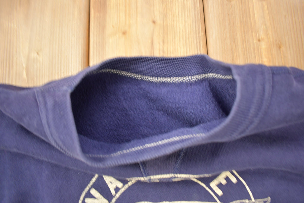 Vintage 1950s Single V Crewneck Sweatshirt Kwanette Club We Serve Racquet Club