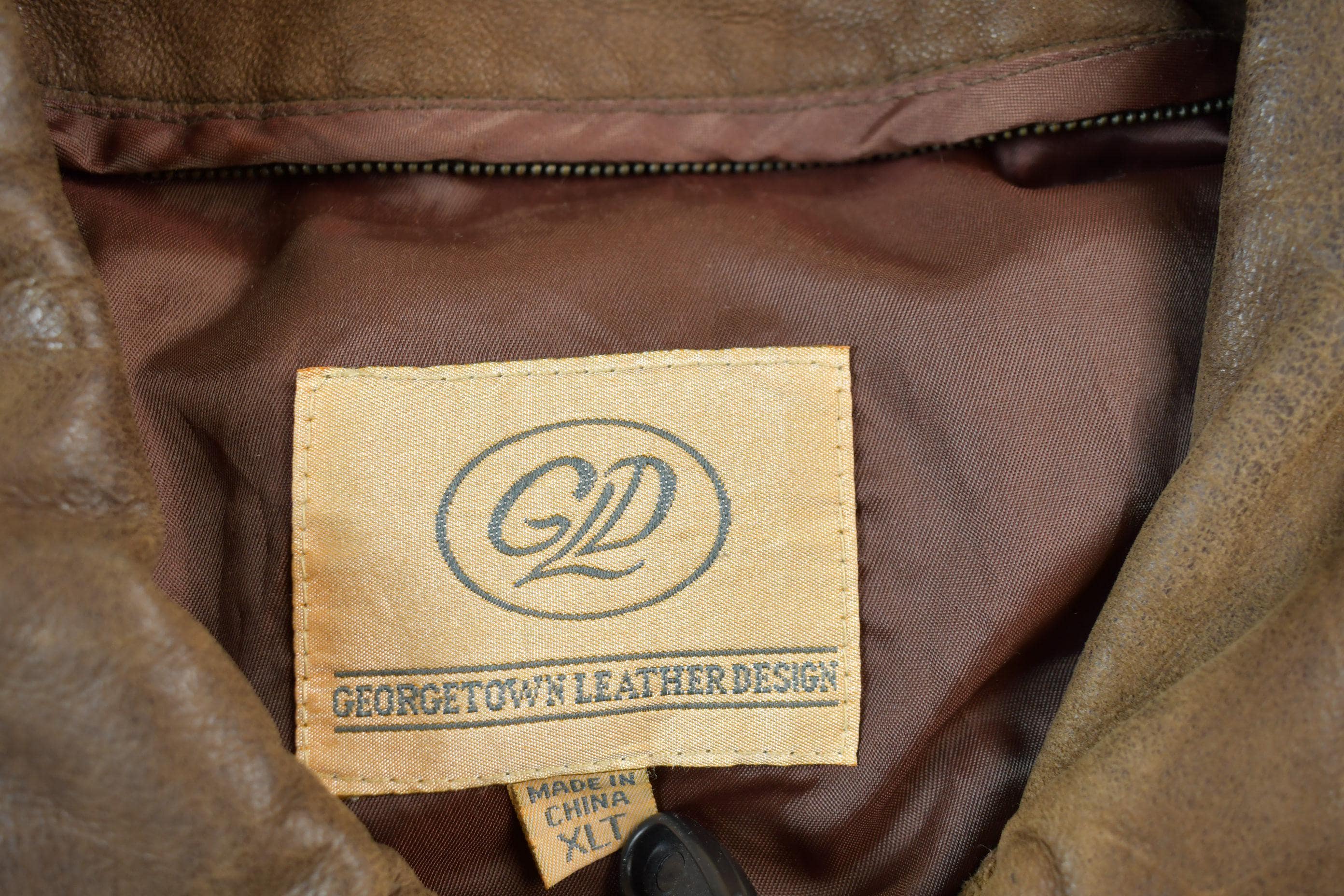 Vintage 1980s Georgetown Brown Leather Jacket