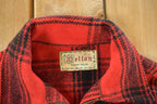 Vintage 1950s Melton Outer-Wear Buffalo Plaid Wool Hunting Jacket Men's XL