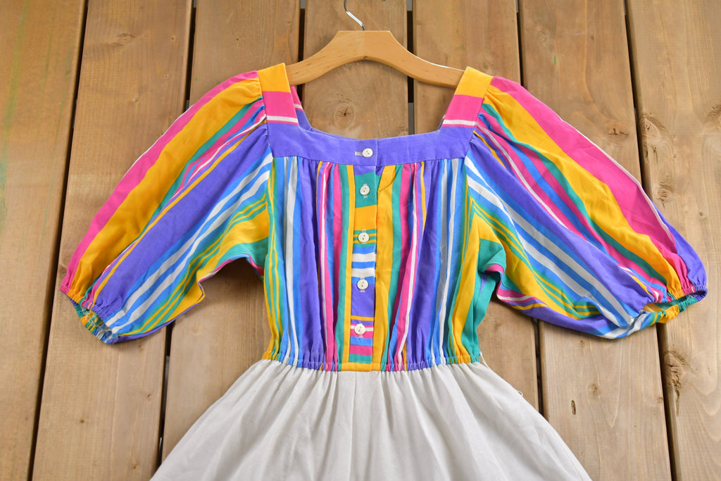 Vintage 1960s Rainbow Dress