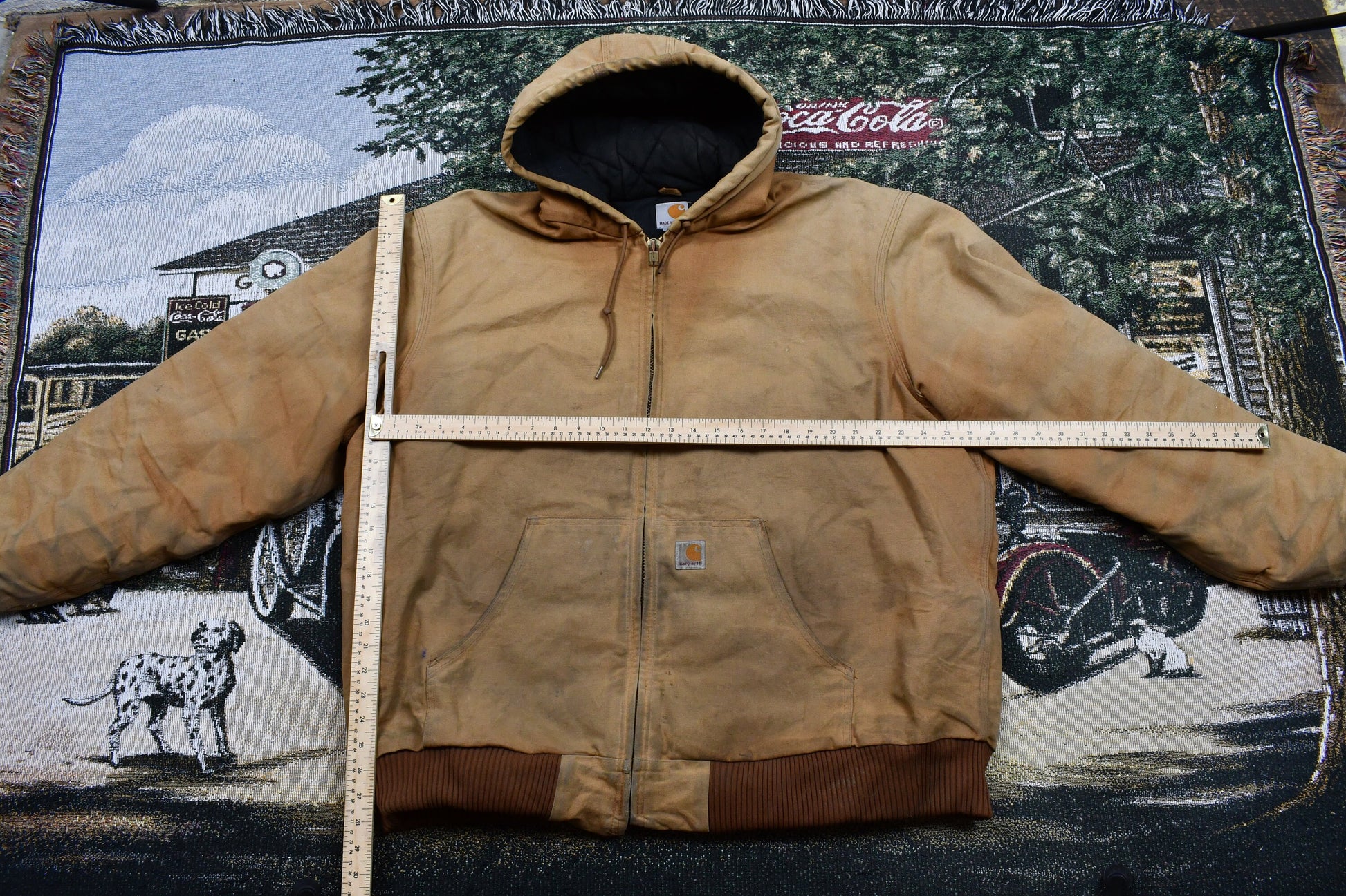 Vintage 1990s Hooded Carhartt Workwear Jacket