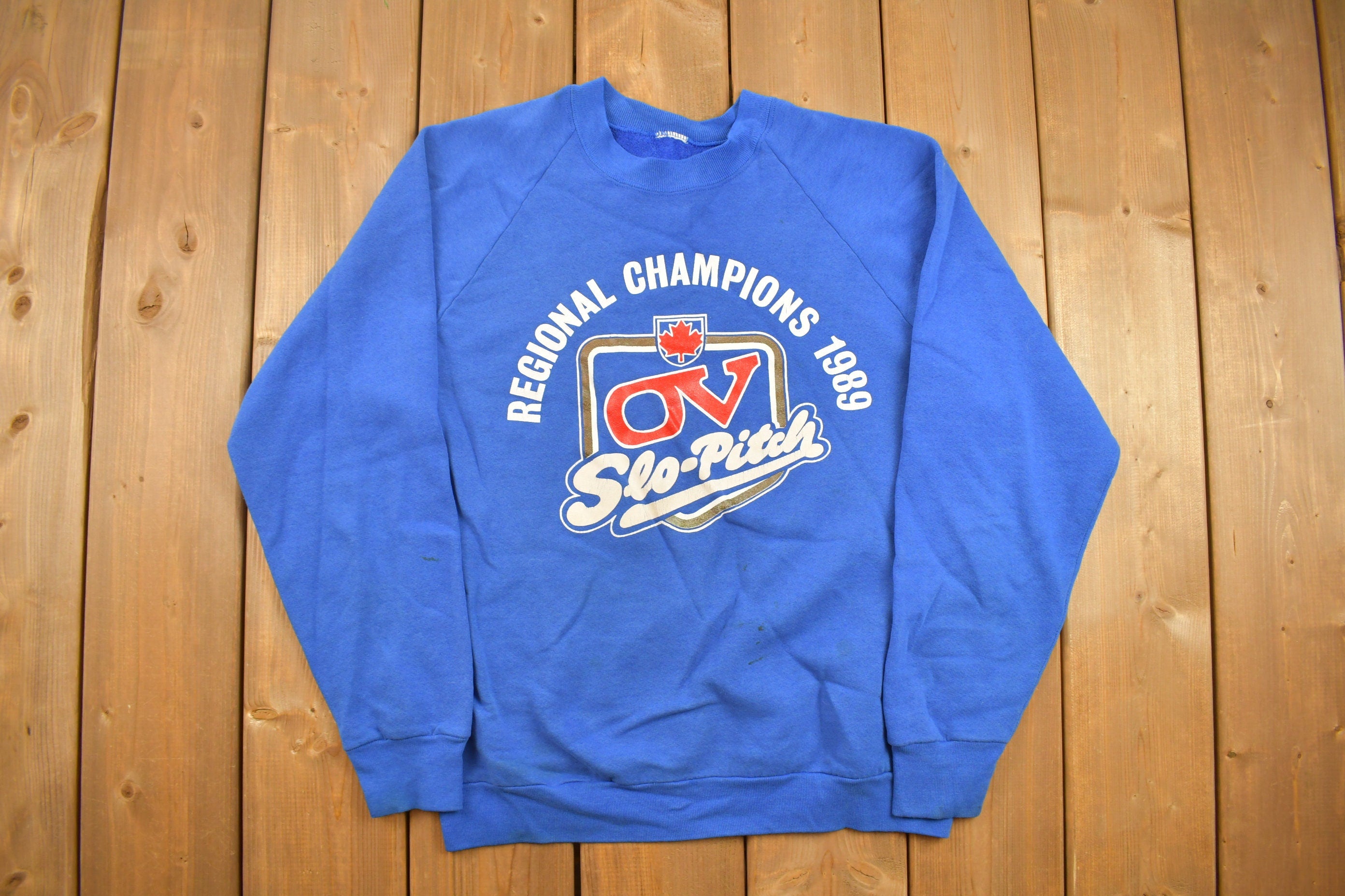 Vintage 1989 Slo-Pitch Regional Champions Crewneck Sweatshirt