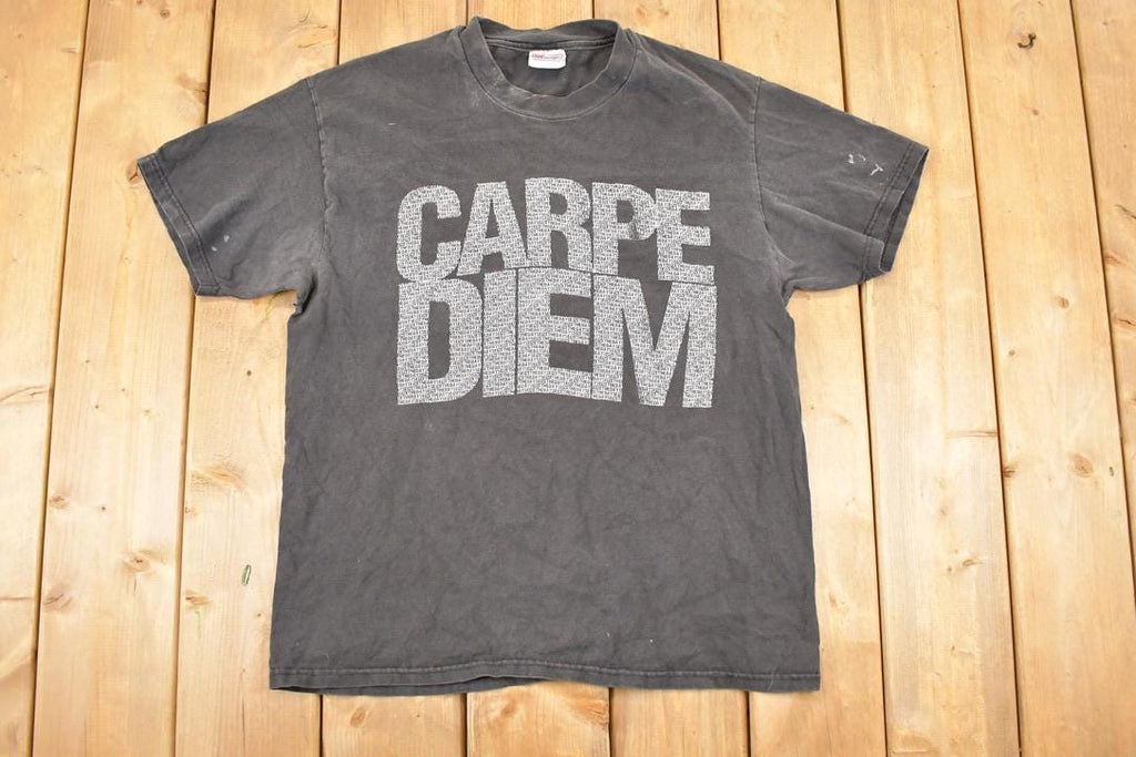Vintage 1990s Carpe Diem Large Text Souvenir T-Shirt Men's L