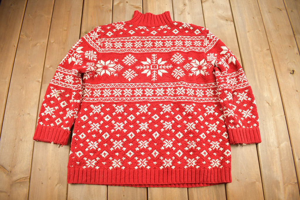 Vintage 1990s Lauren Ralph Lauren Snowflake Knit Women's Sweater