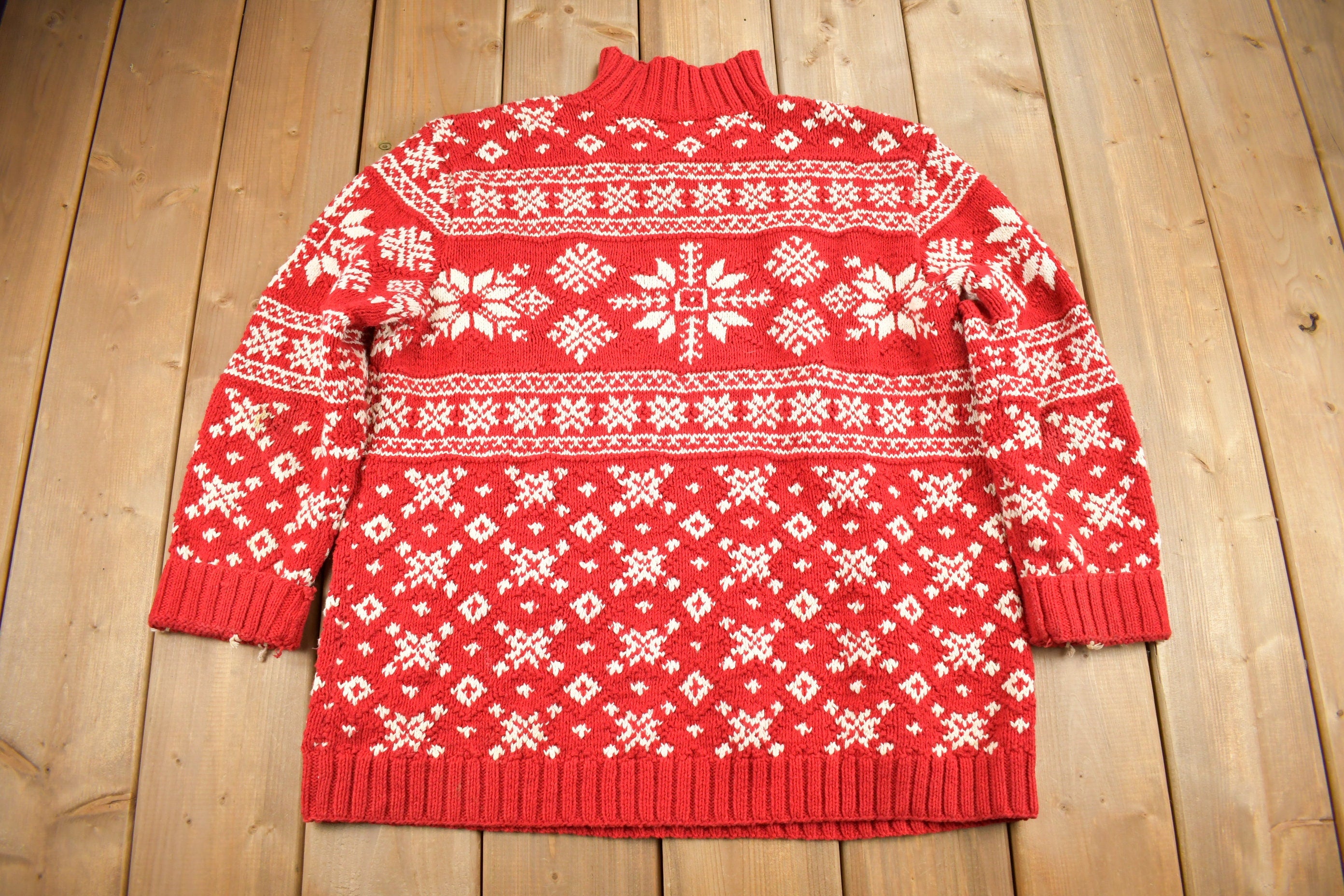 Vintage 1990s Lauren Ralph Lauren Snowflake Knit Women's Sweater
