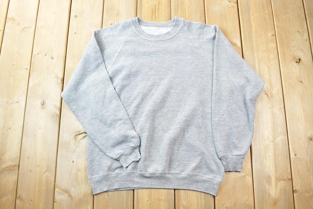 Vintage 1990s Blank Gray Crewneck Sweatshirt
