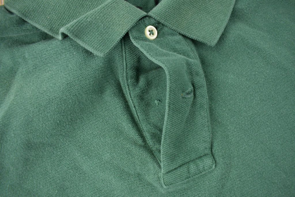 Vintage 1990s Polo By Ralph Lauren Embroidered Ski Bear Long Sleeve Polo Shirt