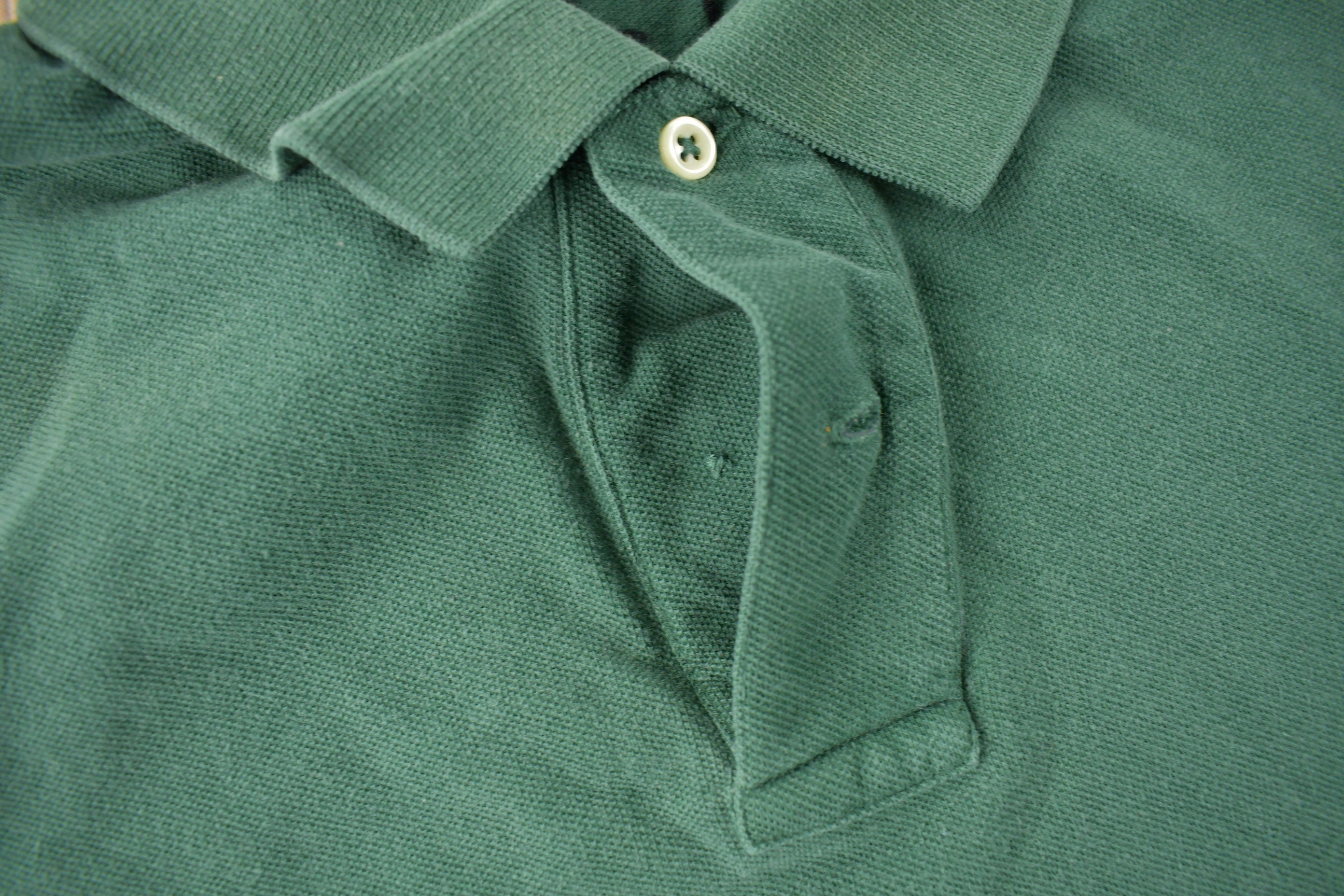 Vintage 1990s Polo By Ralph Lauren Embroidered Ski Bear Long Sleeve Polo Shirt