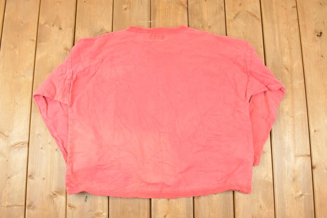 Vintage 1990s Bonjour Indigo Design Graphic Print Crewneck Sweatshirt Womens Cropped XL
