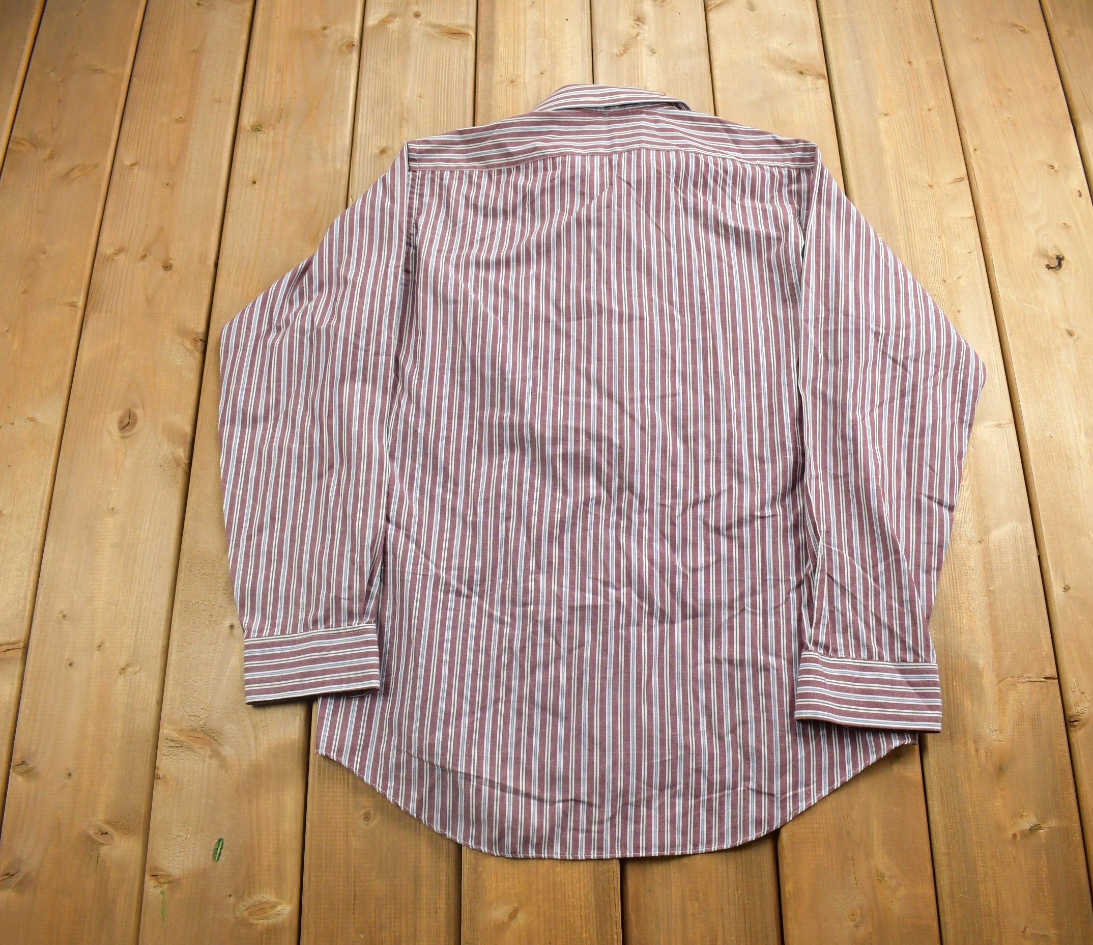 Vintage 1990s Towncraft Striped Button Up Shirt  1990s Button Up  Vintage Flannel  Basic Button Up