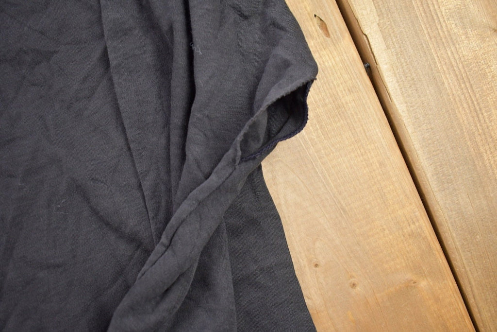 Vintage 1990s Robert Bruce Blank Black Turtleneck Sweatshirt