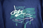 Vintage 1990s Elmhurst College Jazz Festival Souvenir Travel Crewneck Sweatshirt