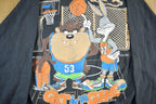 Vintage 1990s Looney Tunes Basketball Crewneck Sweatshirt Men's L