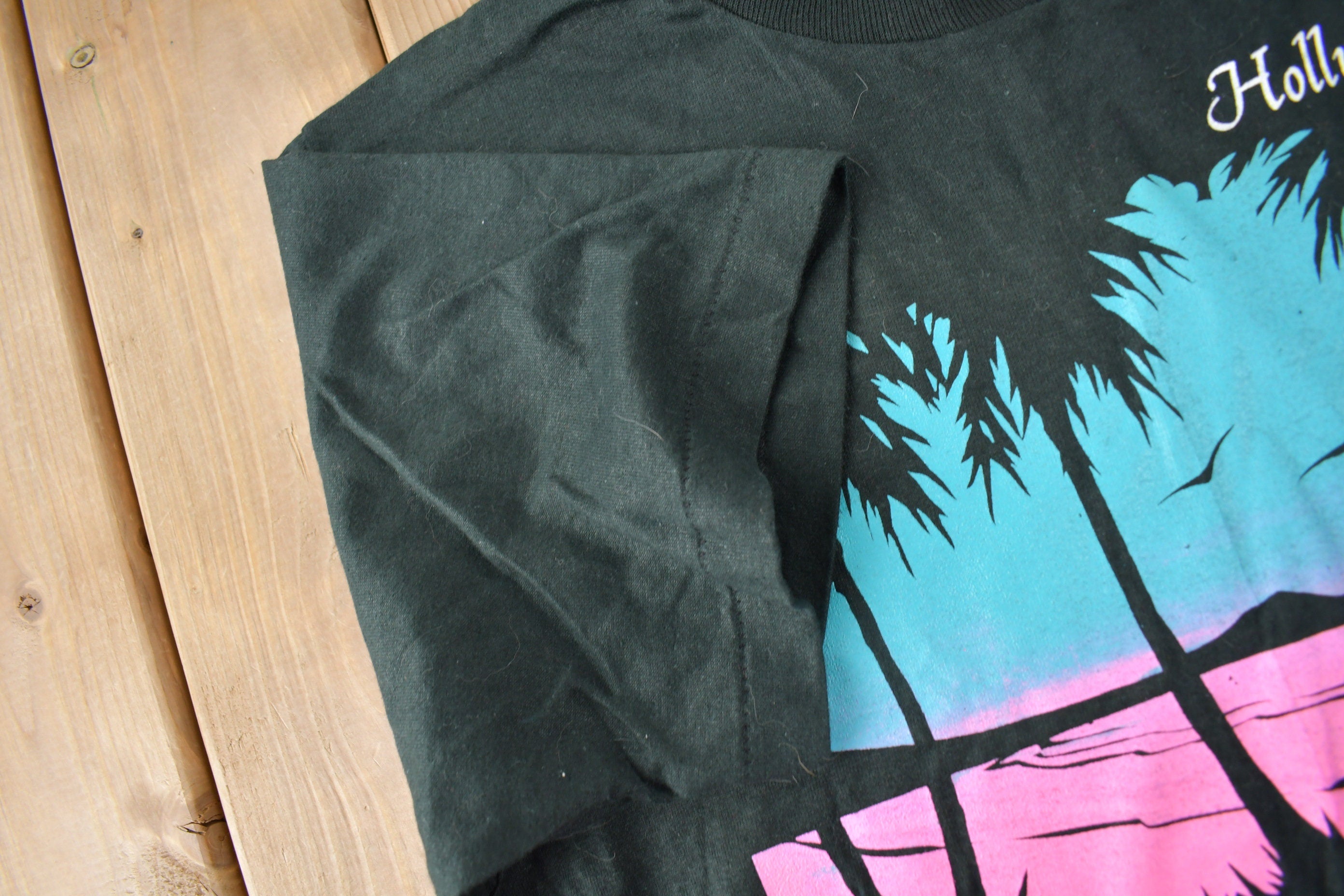 Vintage 1990s Hollywood California Souvenir Travel T Shirt Made In USA