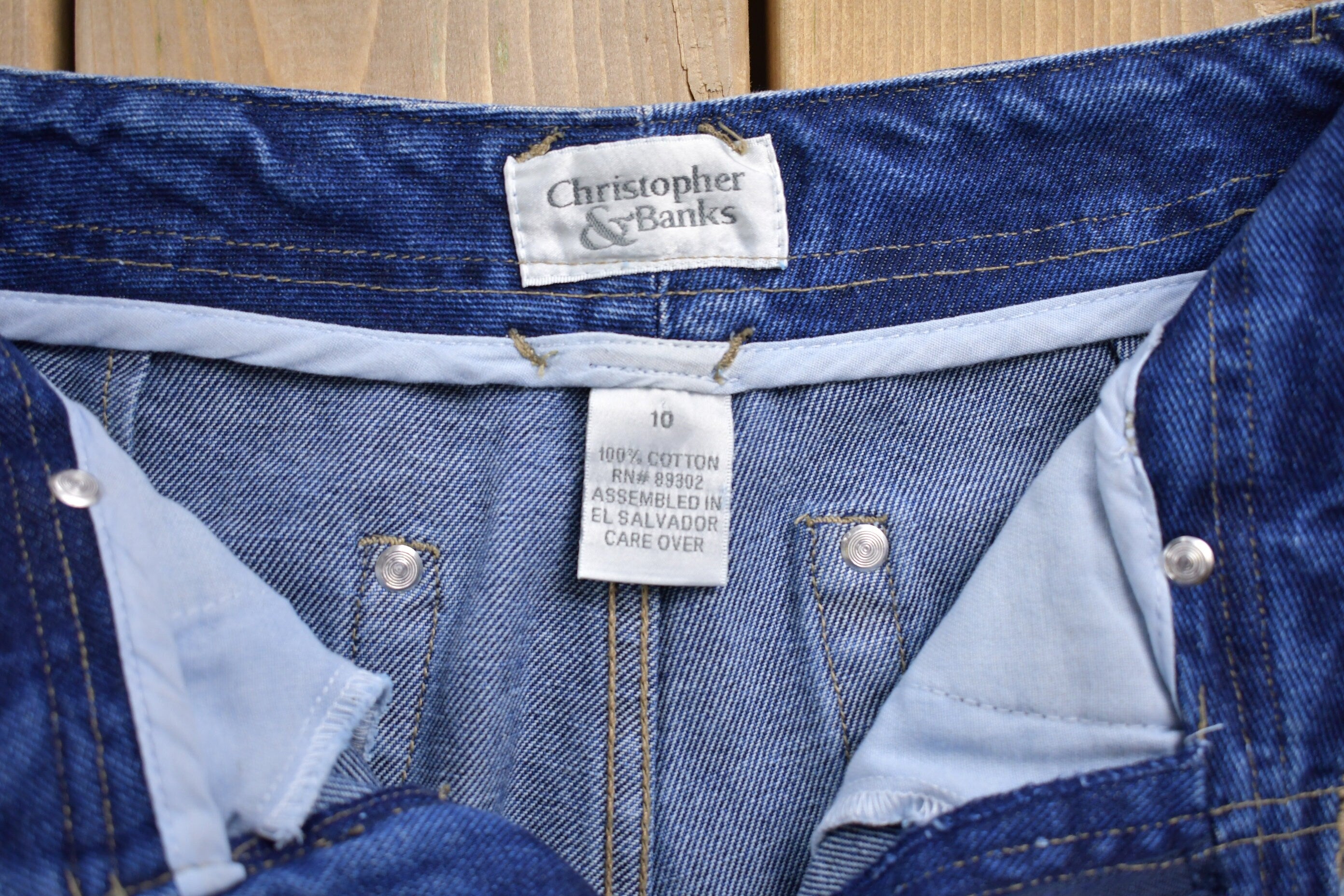 Vintage 1990s Christopher & Banks Dark Wash Denim Jeans Size 26 x 31