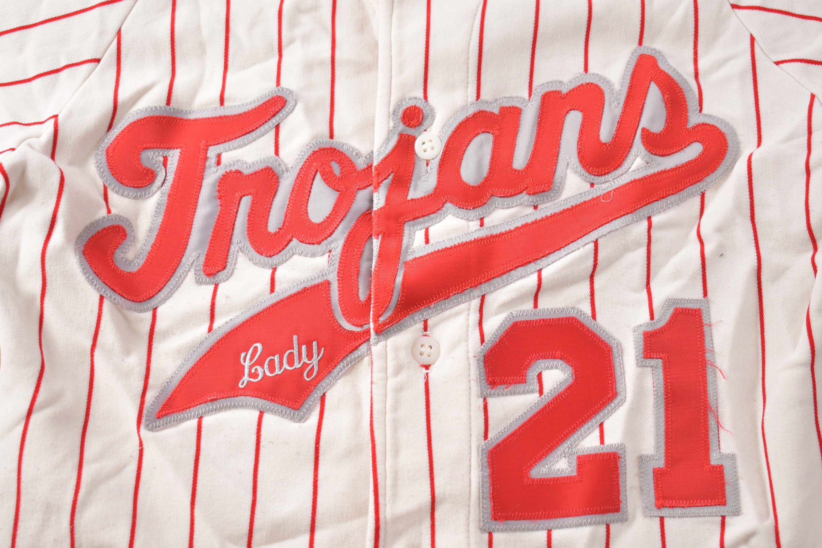 Vintage 1980's Trojans Baseball Jersey