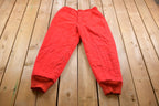 Vintage 1990s Red Insulated Pants Size 32 x 29