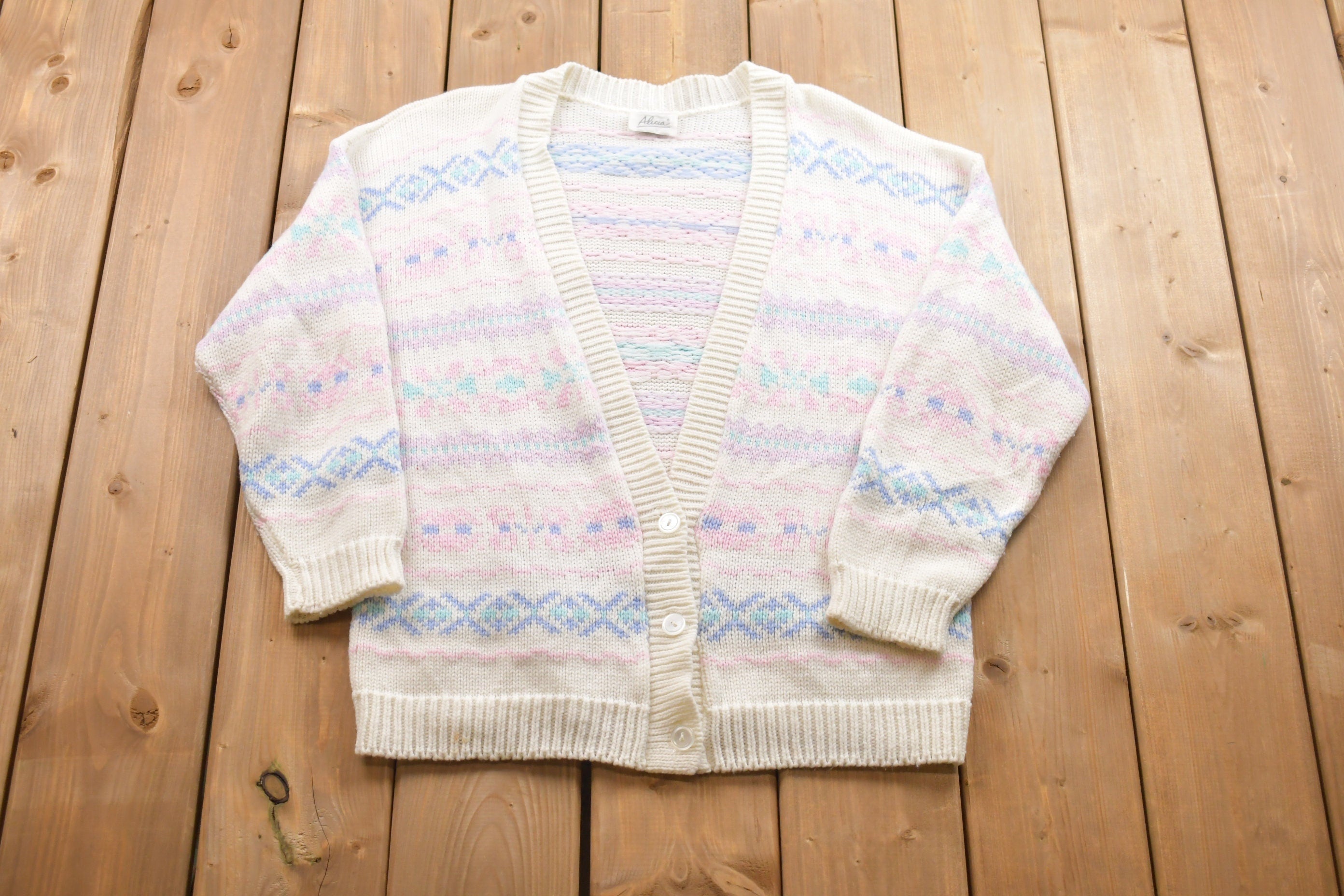 Vintage Knitted Cardigan Sweater