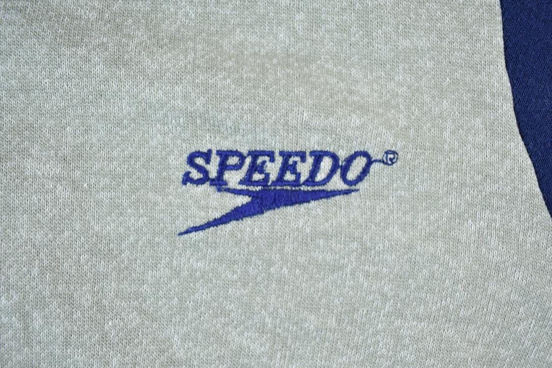 Vintage 1990s Speedo Graphic Quarter Button Hoodie