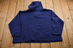 Vintage 1990s Disney Eeyore Embroidered Quarter Zip Fleece Hoodie
