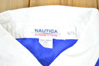 Vintage 1990s Nautica Competition Quarter Button Up Sailing Polo Long Sleeve Shirt
