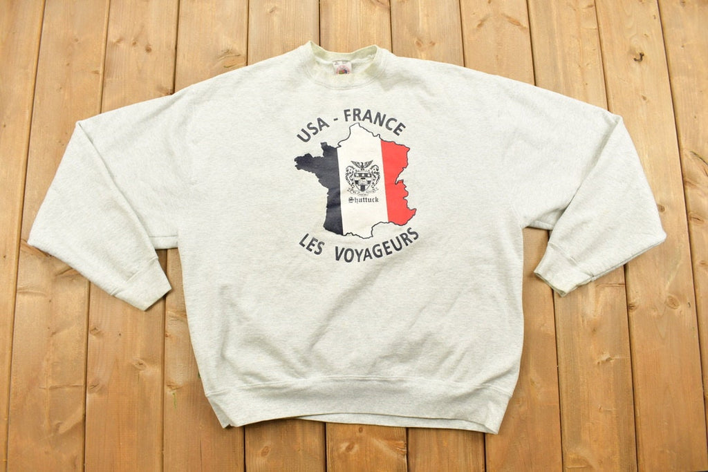 Vintage 1990s USA - France Crewneck Sweatshirt