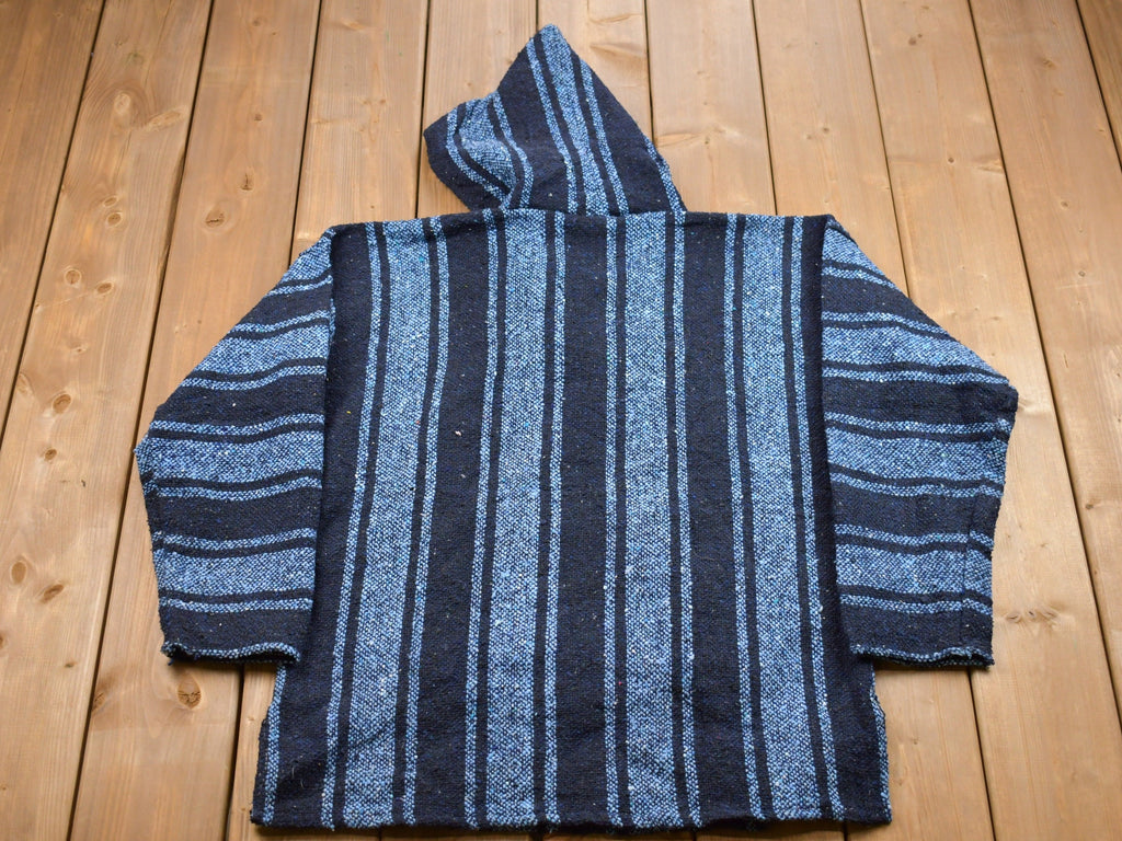 Vintage Knitted Blanket Hooded Sweater