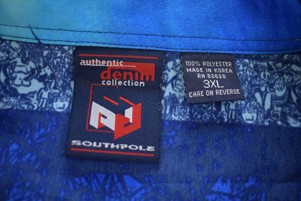 Vintage 1990s SouthPole Beach Souvenir Button Up Shirt