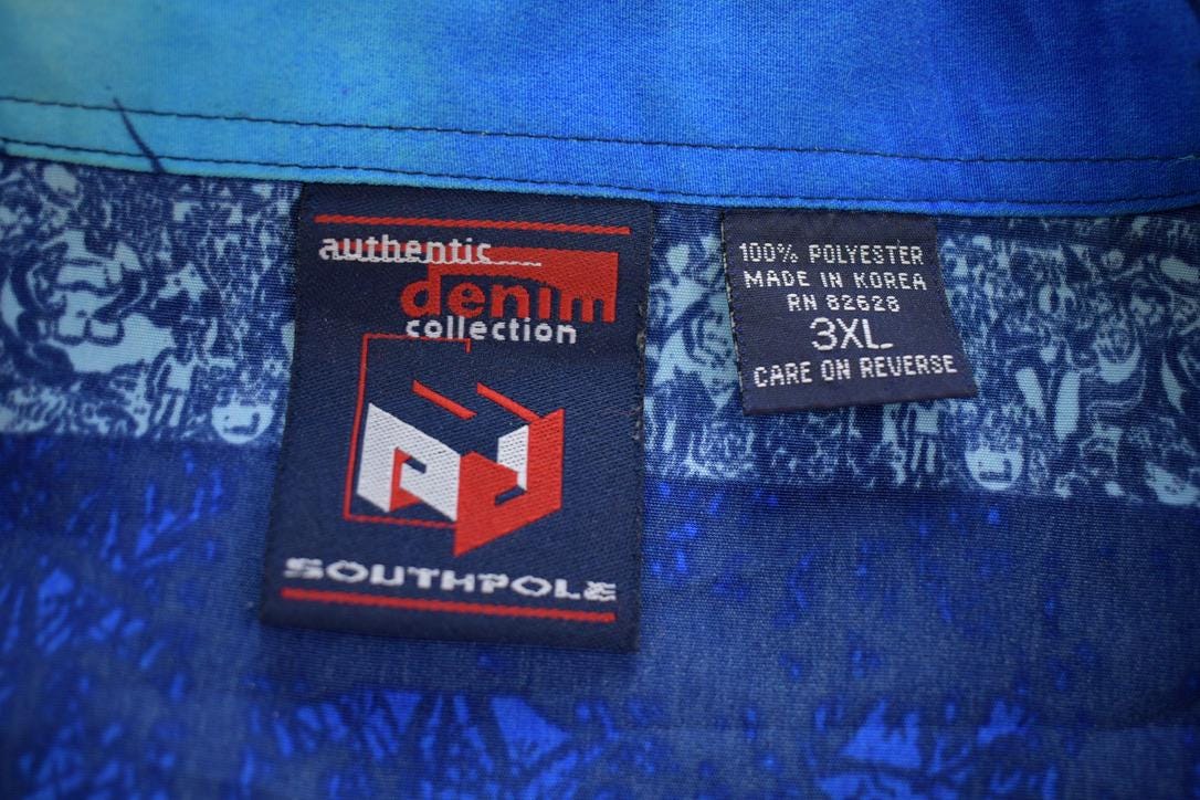 Vintage 1990s SouthPole Beach Souvenir Button Up Shirt