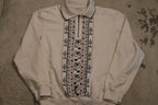 Vintage 1990s Abstract Graphic Collared Sweater