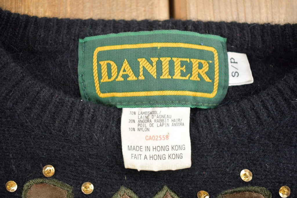 Vintage 1990s Danier Leather Wool Knit Sweater