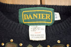 Vintage 1990s Danier Leather Wool Knit Sweater