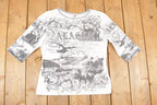 Vintage Y2K Alaska AOP Souvenir Travel T-Shirt Women's M