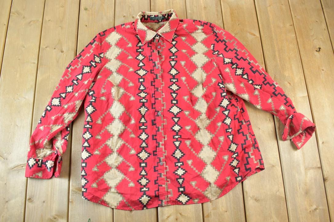Vintage 1990s Lauren Ralph Lauren Western Button Up Shirt