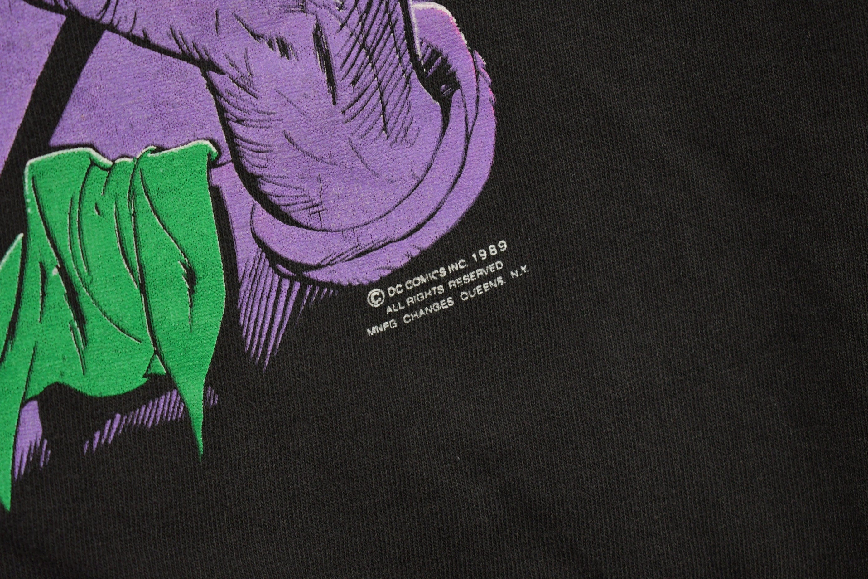 Vintage 1989 Joker DC Comics Batman Promo T-Shirt