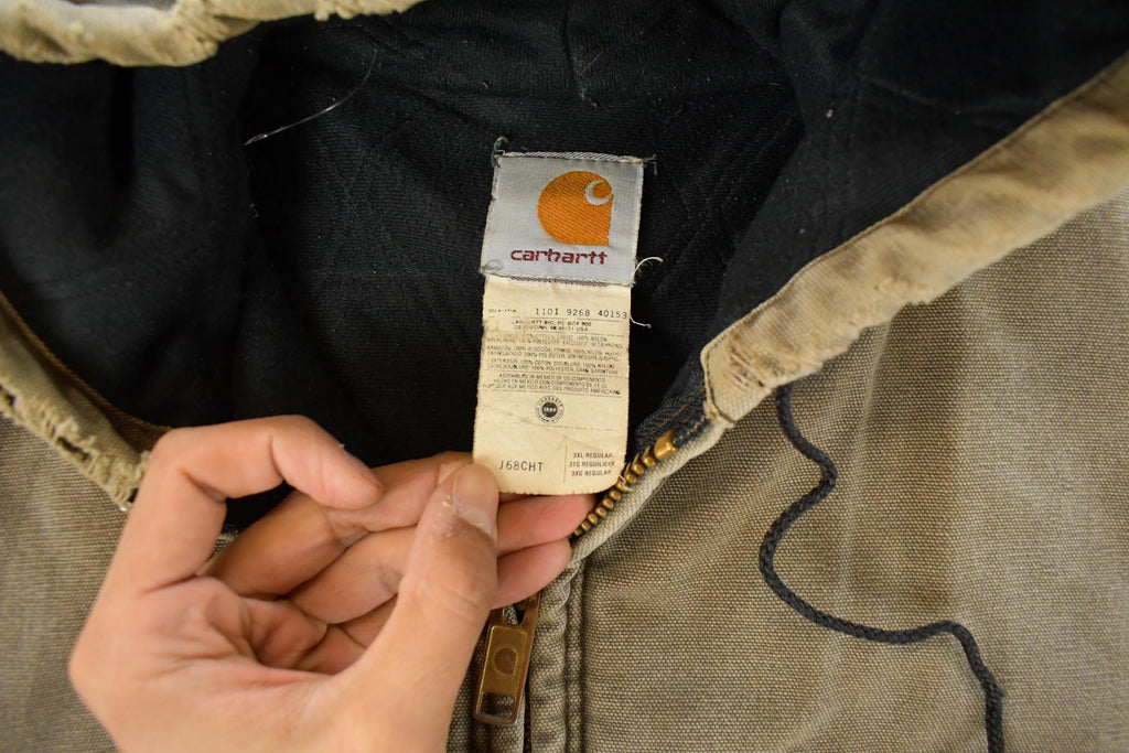 Vintage 1990s Carhartt Hooded Jacket Men's 2XL