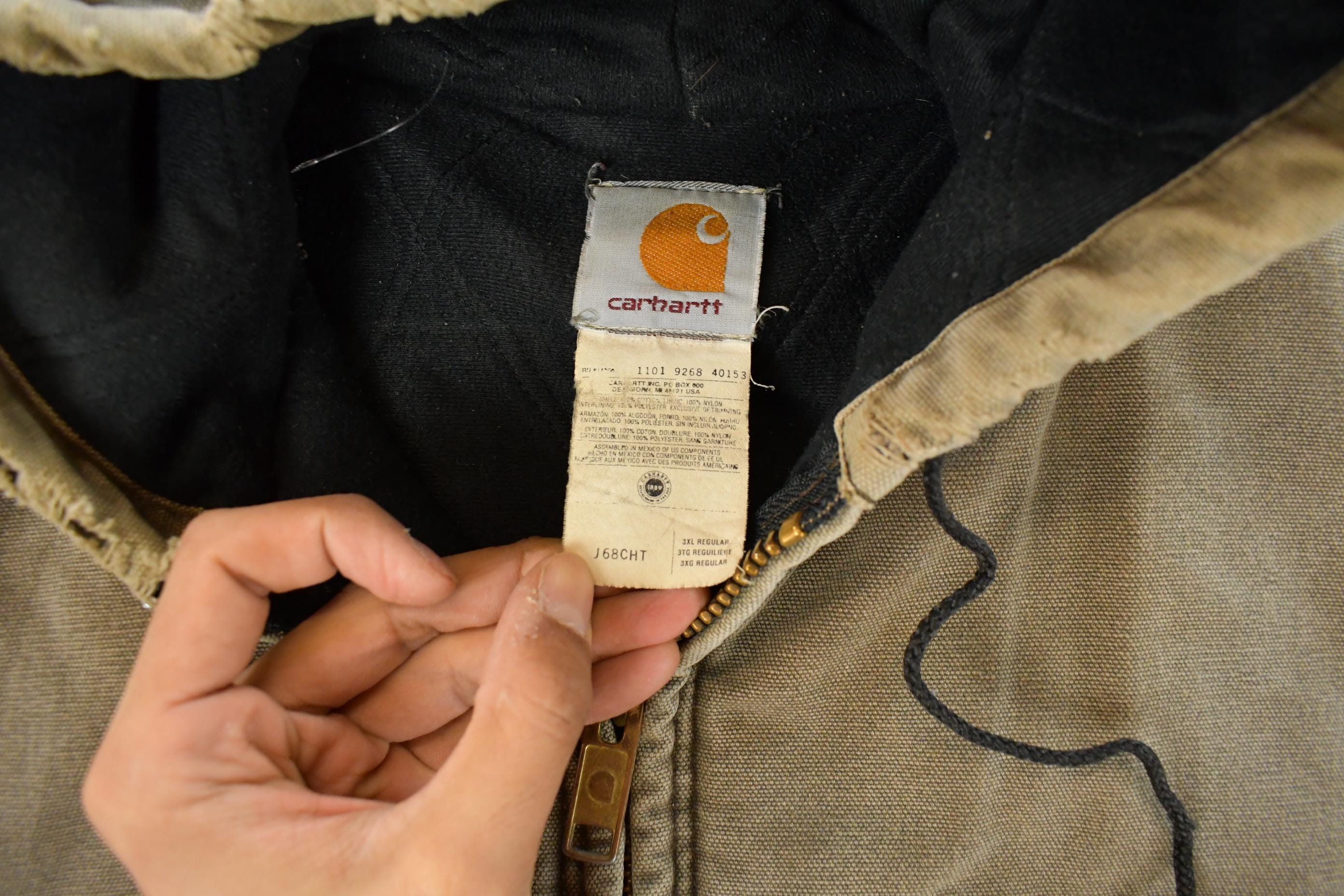 Vintage 1990s Carhartt Hooded Jacket Men's 2XL