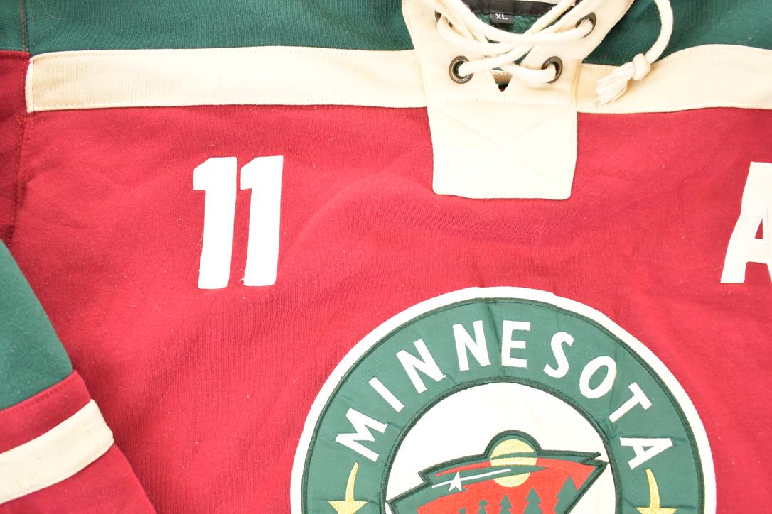Vintage 1990s Minnesota Wild Old Time Hockey NFL Hoodie Sweatshirt Men's XL