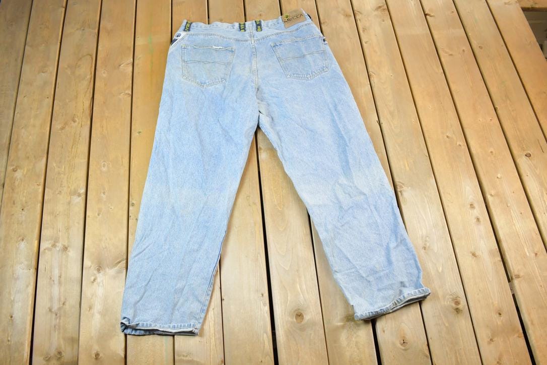 Vintage 1990s Mecca Crazy Denim Jeans Size 40 x 32